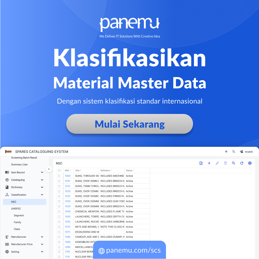 Mulai klasifikasi master data anda